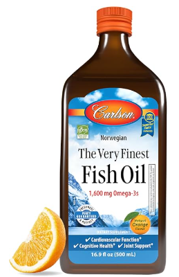 Carlson Fish Oil Liquid Lemon Flavor
