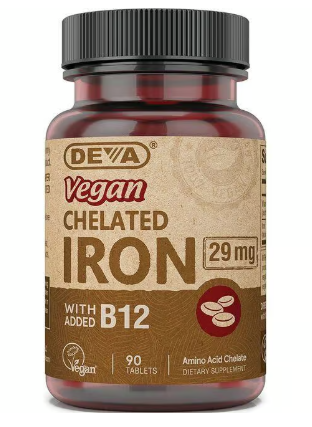 DEVA Vegan Chelated Iron with B12