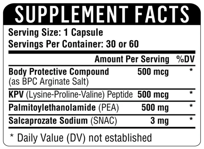 Healthgevity BPC-157 + KPV + PEA 500