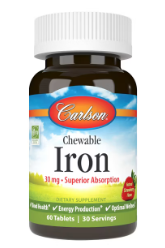 Carlson Chewable Iron 30 Tablets
